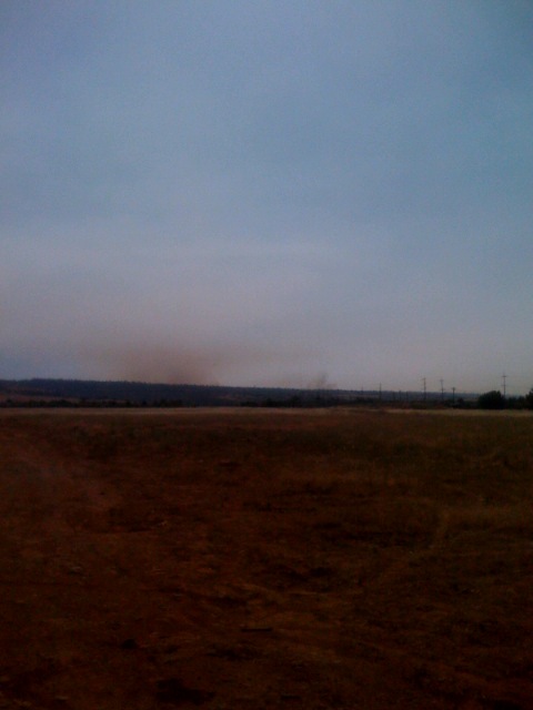 Smoke from the Humbolt fire as it winds down