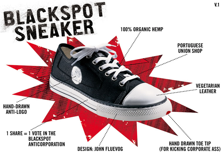 An ad for a sneaker that looks like Chuck Taylor's but is anti-corporate