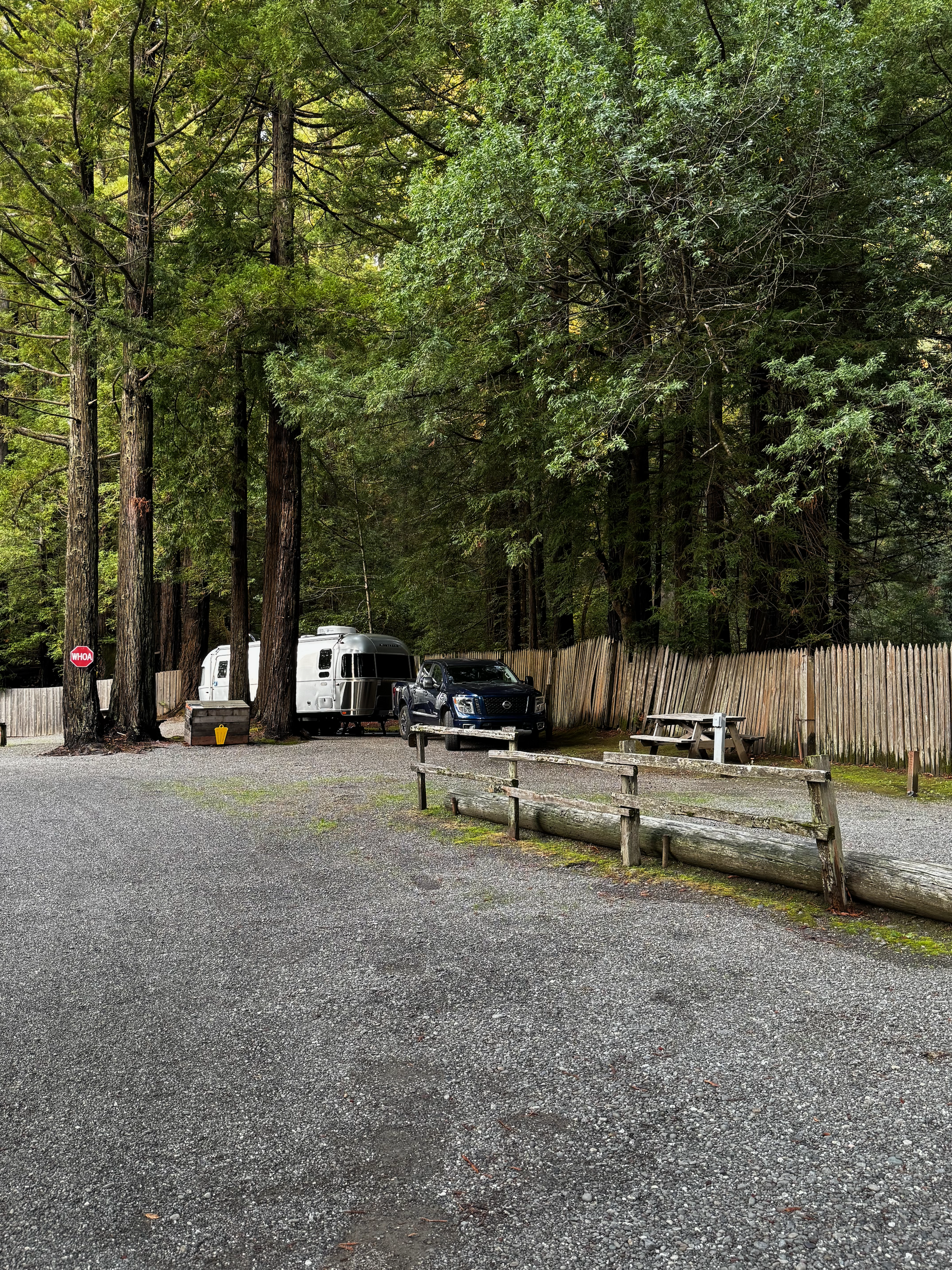 One last image of the truck and the Airstream parked at the RV park